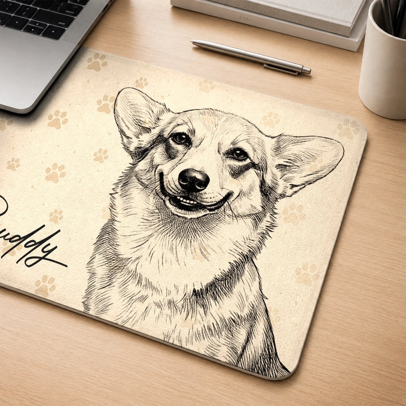 Custom Photo Desk Mat - Personalized Father's Day Birthday Gifts For Dog Cat Lovers, Dog Dad And Mom, Cat Owners - Pure Love, Pure Joy