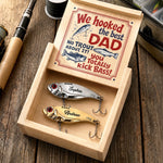 Custom Fishing Lure Gift Box - Personalized Father's Day Fishing Gifts For Fisherman, Dad, Grandpa - Fishing Solves Most Problems