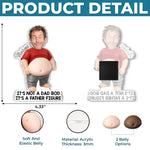 Custom Photo Dad Bod Belly Squishy Acrylic Fridge Magnet – Personalized Father's Day Funny Gifts For Dad, Grandpa, Father Figures – Dad Jokes Loading Please Wait
