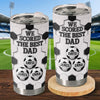 Custom LA 2026 Soccer Dad Tumbler - Personalized Father's Day Birthday Gifts For Dad, Grandpa, Soccer Lovers, Sports Fans, Sports Lovers - Fueled By Coffee And Soccer