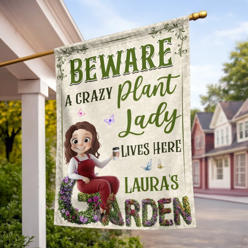 Custom Flag - Personalized Birthday Garden Gifts For Gardeners - Greeting You With Fresh Blooms