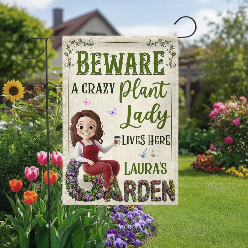 Custom Flag - Personalized Birthday Garden Gifts For Gardeners - Greeting You With Fresh Blooms
