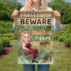 Custom Flag - Personalized Birthday Garden Gifts For Gardeners - Welcome To Her Happy Corner