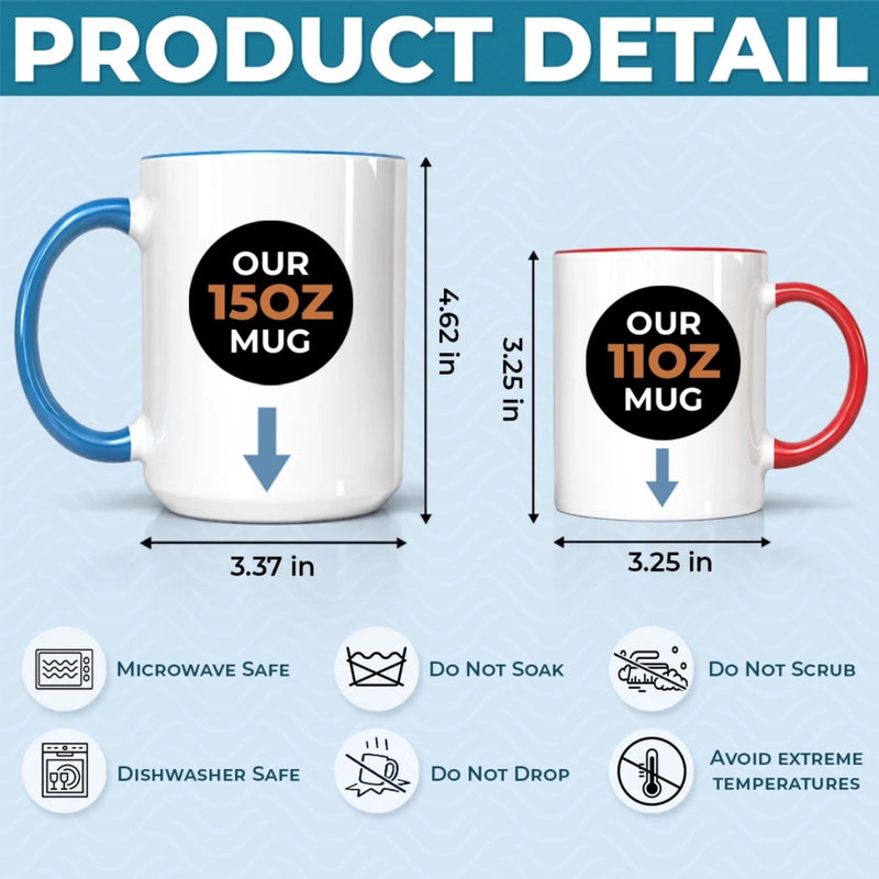 Custom Accent Mug - Personalized America 250th Anniversary Father's Day Gifts For Dad, Grandpa - Proud Dad Strong Legacy