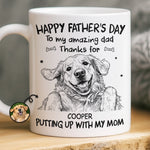 Custom Photo Mug - Personalized Father's Day Birthday Gifts For Dad, Dog Dad, Dog Lovers - To The Amazing Dad
