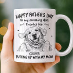 Custom Photo Mug - Personalized Father's Day Birthday Gifts For Dad, Dog Dad, Dog Lovers - To The Amazing Dad