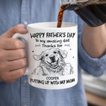 Custom Photo Mug - Personalized Father's Day Birthday Gifts For Dad, Dog Dad, Dog Lovers - To The Amazing Dad