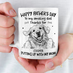 Custom Photo Mug - Personalized Father's Day Birthday Gifts For Dad, Dog Dad, Dog Lovers - To The Amazing Dad