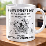 Custom Photo Mug - Personalized Father's Day Birthday Gifts For Dad, Dog Dad, Dog Lovers - To The Amazing Dad