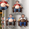 Custom Photo Dad Bod Belly Squishy Acrylic Fridge Magnet – Personalized Father's Day Funny Gifts For Dad, Grandpa – Powered By Dad Bod Energy