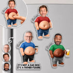 Custom Photo Dad Bod Belly Squishy Acrylic Fridge Magnet – Personalized Father's Day Funny Gifts For Dad, Grandpa, Father Figures – Dad Jokes Loading Please Wait