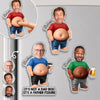 Custom Photo Dad Bod Belly Squishy Acrylic Fridge Magnet – Personalized Father's Day Funny Gifts For Dad, Grandpa – Taste Testing Is A Dad Duty