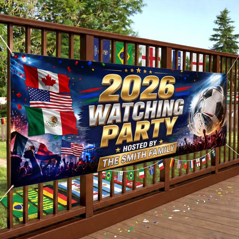 Custom International Soccer Tournament Outdoor Banner - Personalized Birthday Gifts For Soccer Lovers, Sports Fans, Sports Lovers - Cheering Together, Winning Together