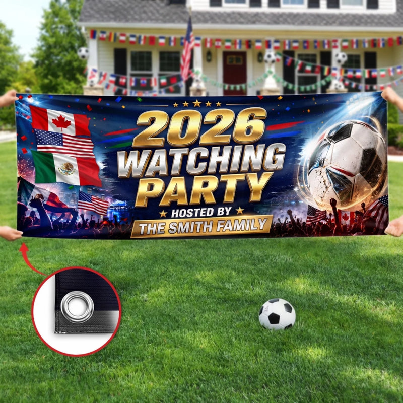 Custom International Soccer Tournament Outdoor Banner - Personalized Birthday Gifts For Soccer Lovers, Sports Fans, Sports Lovers - Cheering Together, Winning Together
