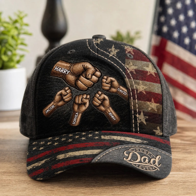 Custom Hat, All Over Print Classic Cap - Personalized Birthday Gifts For Dad, Grandpa - Dad And Grandpa Forever