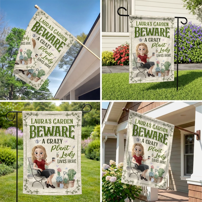 Custom Flag - Personalized Birthday Garden Gifts For Gardeners - Bloom Where You Grow