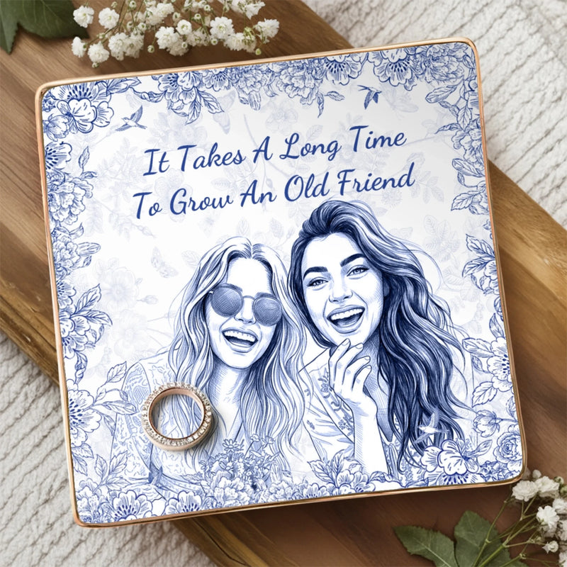 Custom Full-Print Jewelry Dish - Personalized Best Friend Birthday Gifts For Women, Besties, Sisters, BFF - A Timeless Piece Of Us