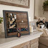 Custom Photo Pet Loss Sign, Collar Frame - Personalized Pet Memorial Sympathy Gifts For Dogs, Cats - Run Free Over Rainbow Bridge