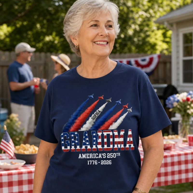 Custom T-shirt, Premium T-shirt, Hoodie - Personalized 4th Of July Gifts For Mom, Grandma - Her Favorite Little Firecrackers
