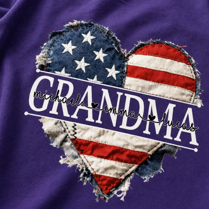 Custom T-shirt, Premium T-shirt, Hoodie - Personalized 4th Of July Gifts For Mom, Grandma - Blessed With Generations Of Love