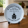 Custom Ceramic Plate - Personalized Father's Day Birthday Gifts For Dad, Grandpa - Served With Love Always