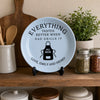 Custom Ceramic Plate - Personalized Father's Day Birthday Gifts For Dad, Grandpa - Served With Love Always