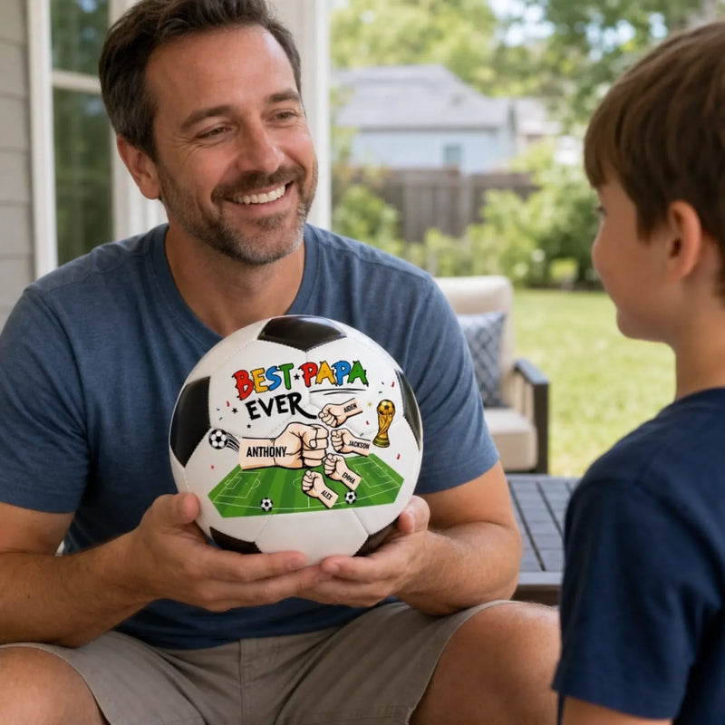 Custom LA 2026 Soccer Dad Soccer Ball – Personalized Father's Day Gifts For Dad, Grandpa, Soccer Lovers, Sports Fans, Sports Lovers – Soccer Is Always A Good Idea