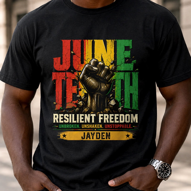 Custom T-shirt, Hoodie – Personalized Juneteenth Gifts For Men, Women – Celebrating Freedom, Honoring Heritage