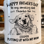 Custom Photo Mug - Personalized Father's Day Birthday Gifts For Dad, Dog Dad, Dog Lovers - To The Amazing Dad