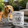 Custom Photo Mug - Personalized Father's Day Birthday Gifts For Dog Cat Lovers, Dog Dad, Cat Owners - You Adopted Me, I Trained You