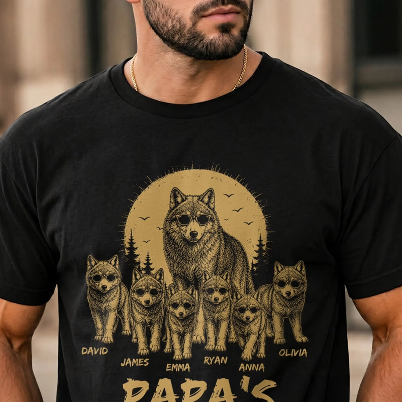 Custom T-shirt, Hoodie - Personalized Father's Day Birthday Gifts For Dad, Grandpa - Lead The Pack Protect The Family