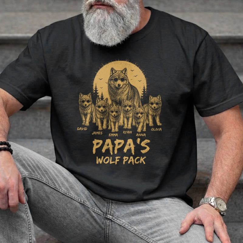 Custom T-shirt, Hoodie - Personalized Father's Day Birthday Gifts For Dad, Grandpa - Lead The Pack Protect The Family