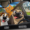 Custom Auto Windshield Sunshade, Car Window Protector - Personalized Birthday Gifts For Dog Cat Lovers, Dog Dad And Mom, Cat Owners - Where Paws Go, Joy Follows