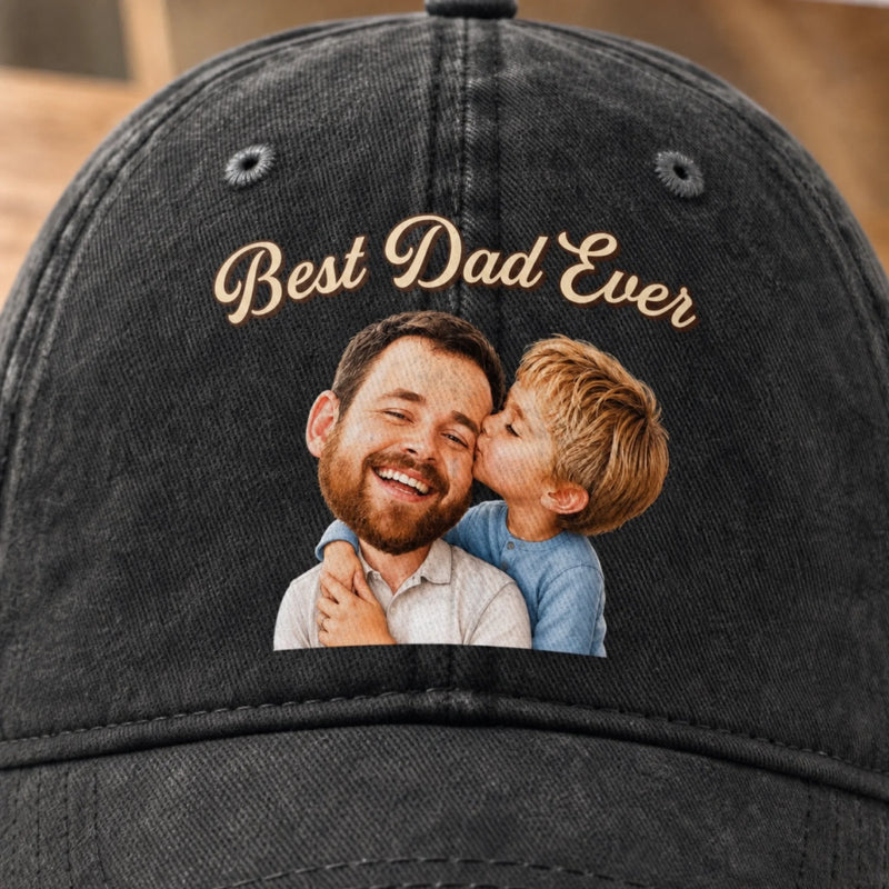 Custom Photo Cap - Personalized Father's Day Birthday Gifts For Dad, Grandpa - Thankful For Dad Every Day