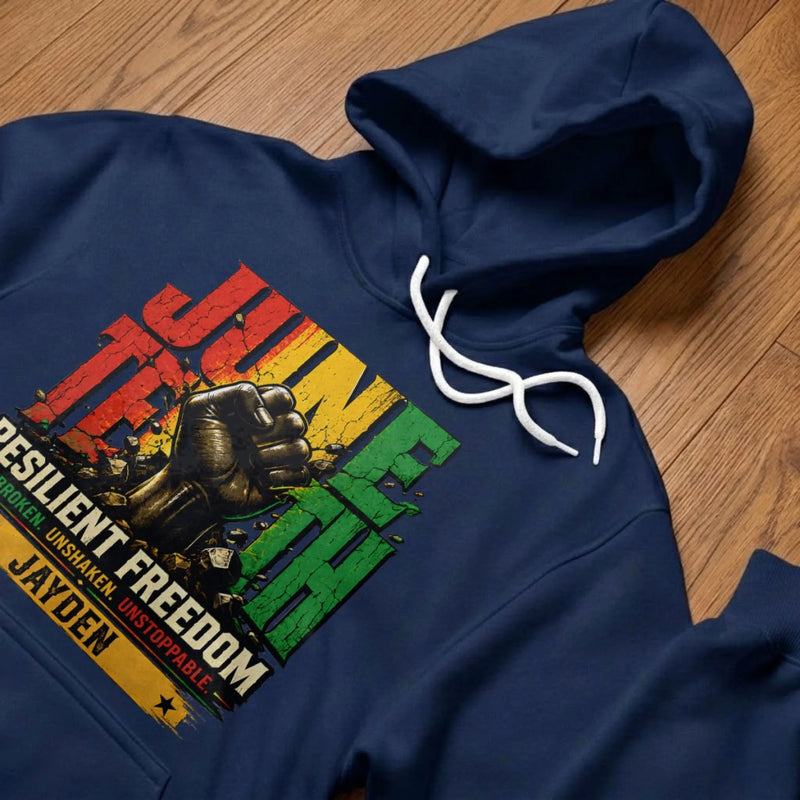 Custom T-shirt, Hoodie – Personalized Juneteenth Gifts For Men, Women – Celebrating Freedom, Honoring Heritage