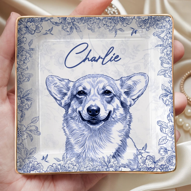 Custom Photo Full-Print Jewelry Dish - Personalized Birthday Gifts For Dog Cat Lovers, Dog Dad And Mom, Cat Owners - Blessed With Sweet Furry Souls