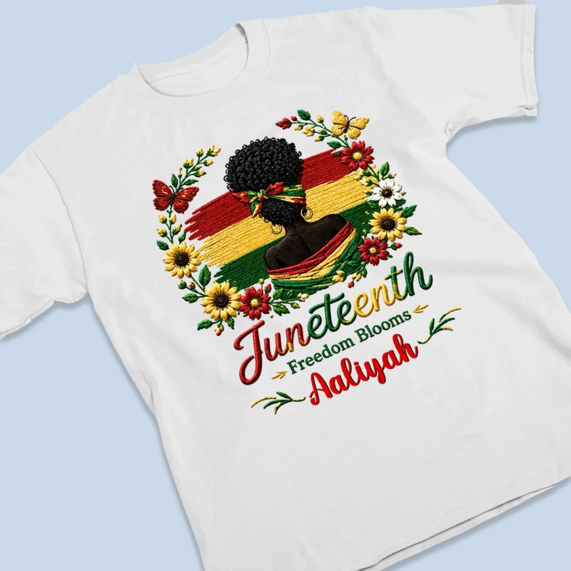 Custom T-shirt, Hoodie – Personalized Juneteenth Gifts For Women – Empowered By History, Inspired By Freedom
