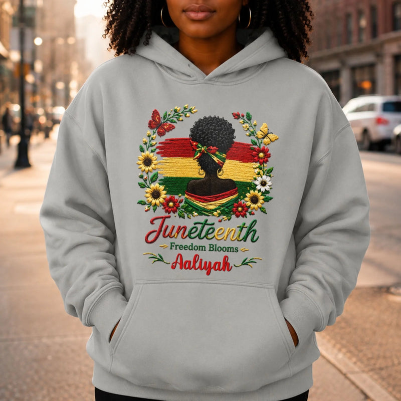 Custom T-shirt, Hoodie – Personalized Juneteenth Gifts For Women – Empowered By History, Inspired By Freedom