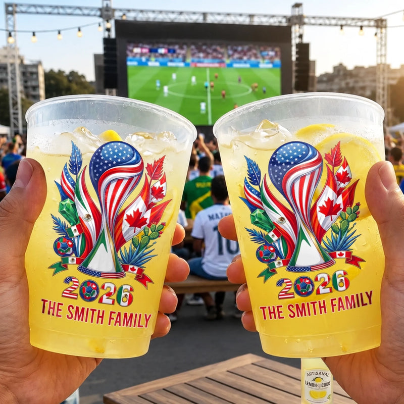 Custom International Soccer Tournament Party Cups - Personalized Birthday Gifts For Soccer Lovers, Sports Fans, Sports Lovers - Good Times, Great Matches