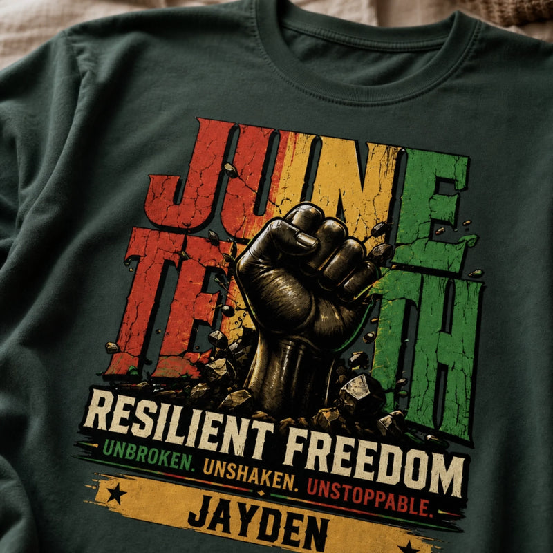 Custom T-shirt, Hoodie – Personalized Juneteenth Gifts For Men, Women – Celebrating Freedom, Honoring Heritage