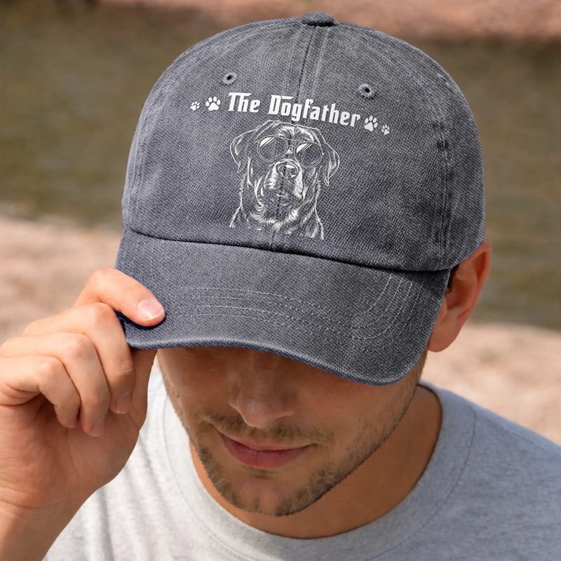 Custom Photo Cap - Personalized Father's Day Birthday Gifts For Dog Cat Lovers, Dog Dad, Cat Owners - The Boss Of The House
