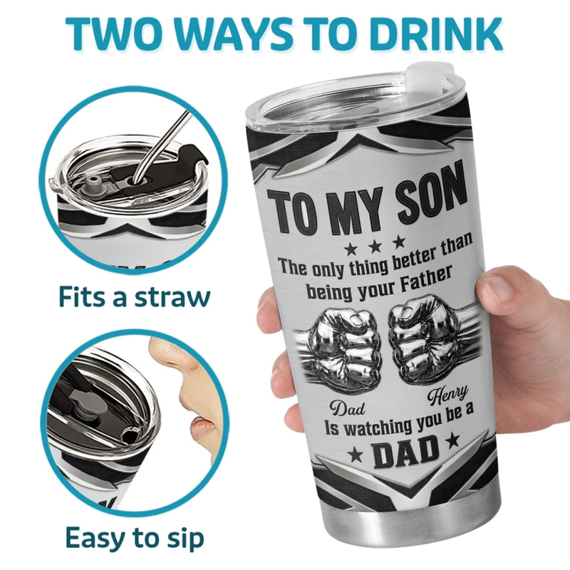 Custom Tumbler - Personalized Father's Day Birthday Gifts For Son - My Son My Greatest Achievement
