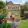 Custom Flag - Personalized Birthday Garden Gifts For Gardeners - Welcome To Her Happy Corner