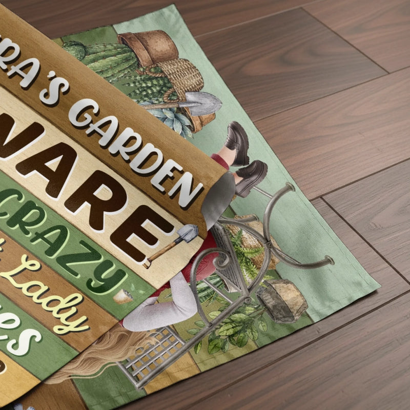 Custom Flag - Personalized Birthday Garden Gifts For Gardeners - Welcome To Her Happy Corner