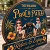 Custom Wood Sign - Personalized Summer Vacation And Travel Gifts For Husband And Wife, Him And Her - Welcome To Our Backyard Bar