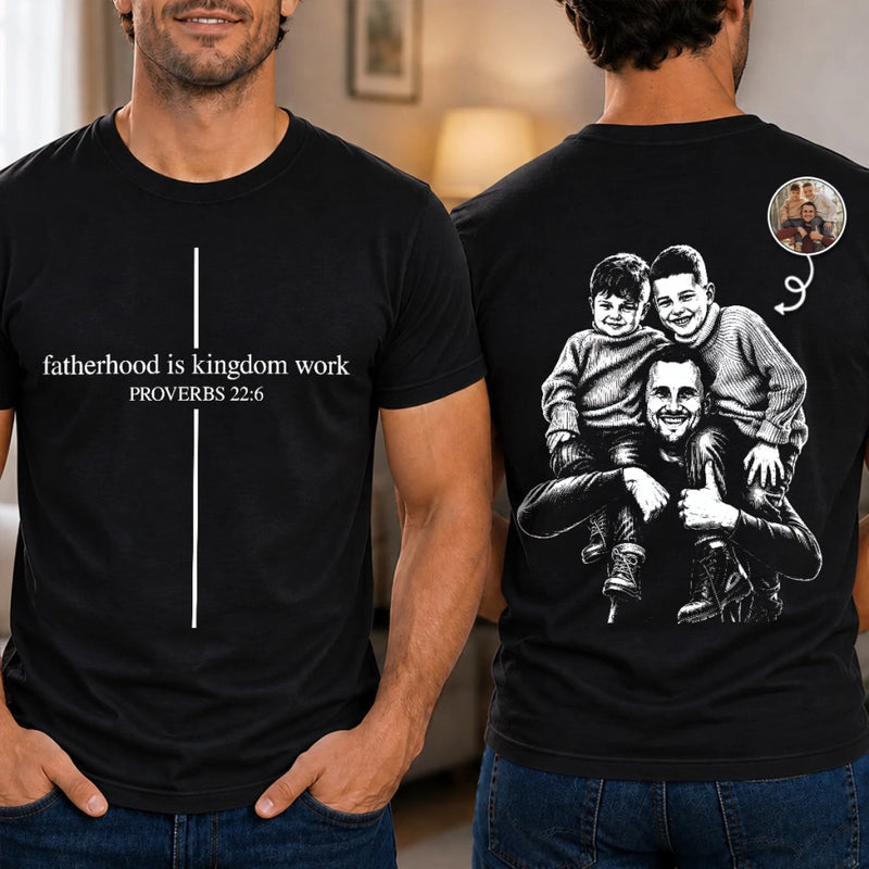 Custom Photo T-shirt - Personalized Father's Day Gifts For Dad, Grandpa - My Hero My Dad