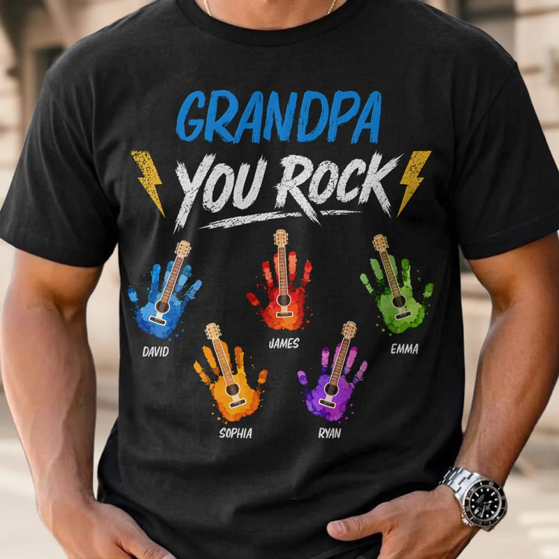 Custom T-shirt, Hoodie – Personalized Father's Day Birthday Gifts For Dad, Grandpa – Rocking The Dad Life