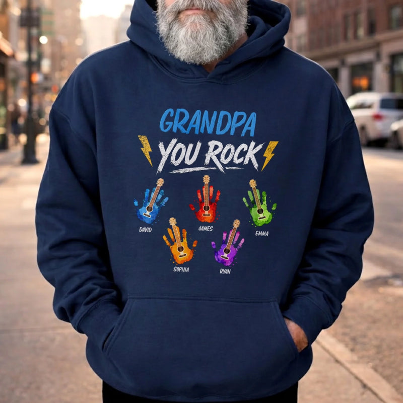 Custom T-shirt, Hoodie – Personalized Father's Day Birthday Gifts For Dad, Grandpa – Rocking The Dad Life