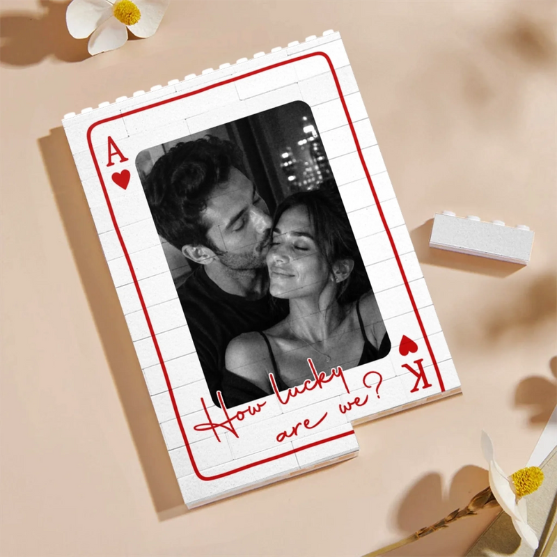 Custom Photo Vertical Rectangle Shaped Building Brick Blocks - Personalized Anniversary Wedding Gifts For Husband And Wife, Him And Her - You And Me Always