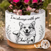 Custom Photo Home Decor Ceramic Plant Pot -  Personalized Pet Memorial Sympathy Gifts For Dogs, Cats - Forever Loved Never Forgotten